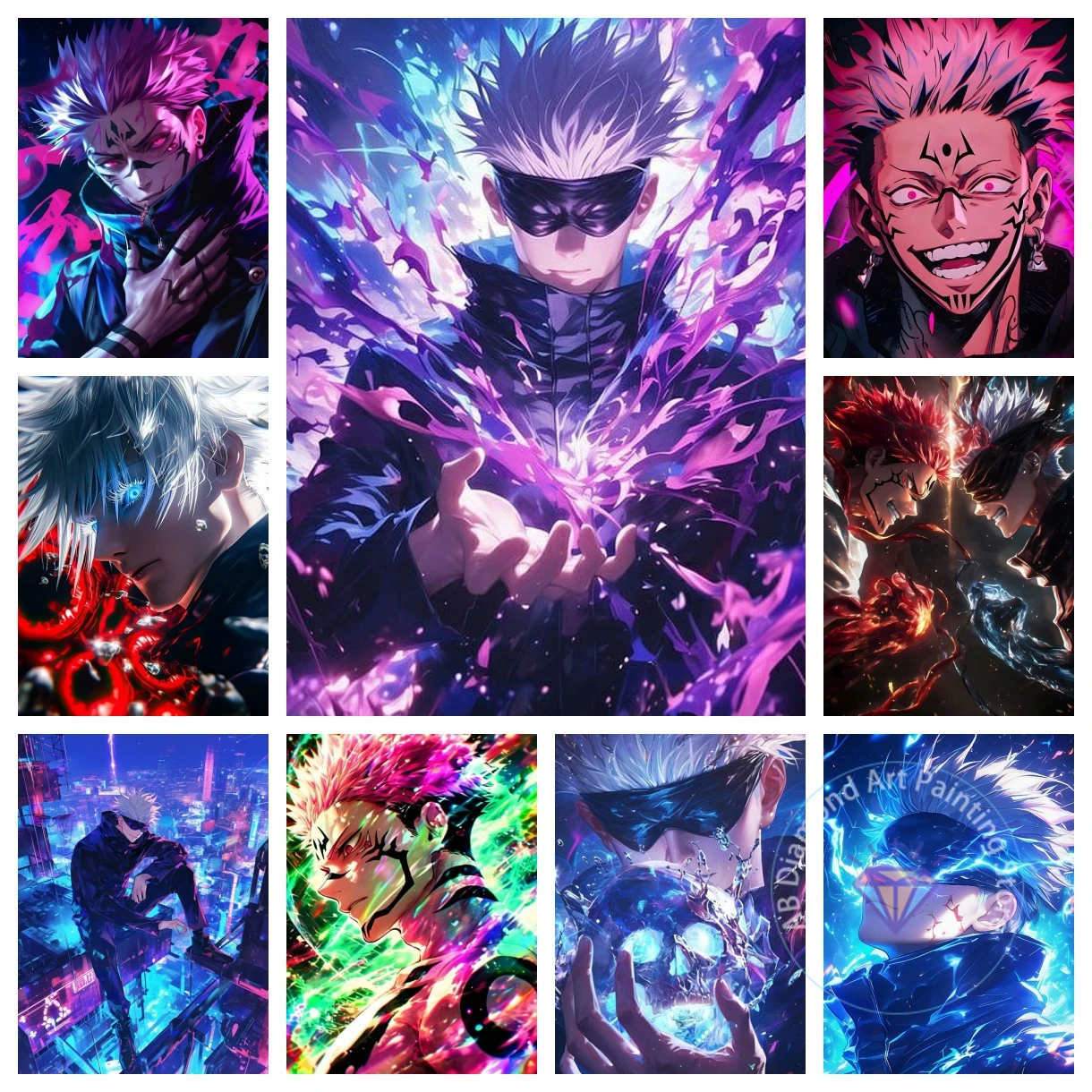

Jujutsu Kaisen Satoru Gojo Anime Diamond Painting Kit 5D DIY Diamond Embroidery Cross Stitch Handmade Art Gift Crafts Home Decor