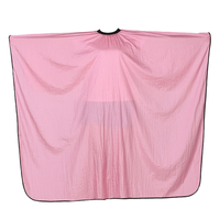 Exquisite Hairdressing Cape Practical Haircut Cape Hair Cutting Cloak Haircut Gown for Men Women (Pink)