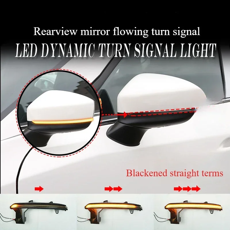 لمازدا CX-5، CX-8، CX-9 مرايا الرؤية الخلفية، إشارات الانعطاف المتدفقة الصفراء التعديل الداخلي