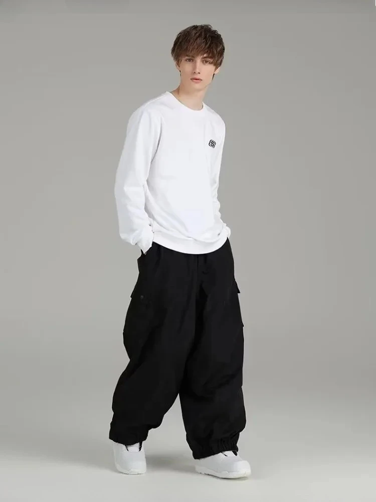 

Outdoor Ski Trousers Men's Spring Autumn Pant Tied Feet Charging Casual Pants Plus Size American Overalls