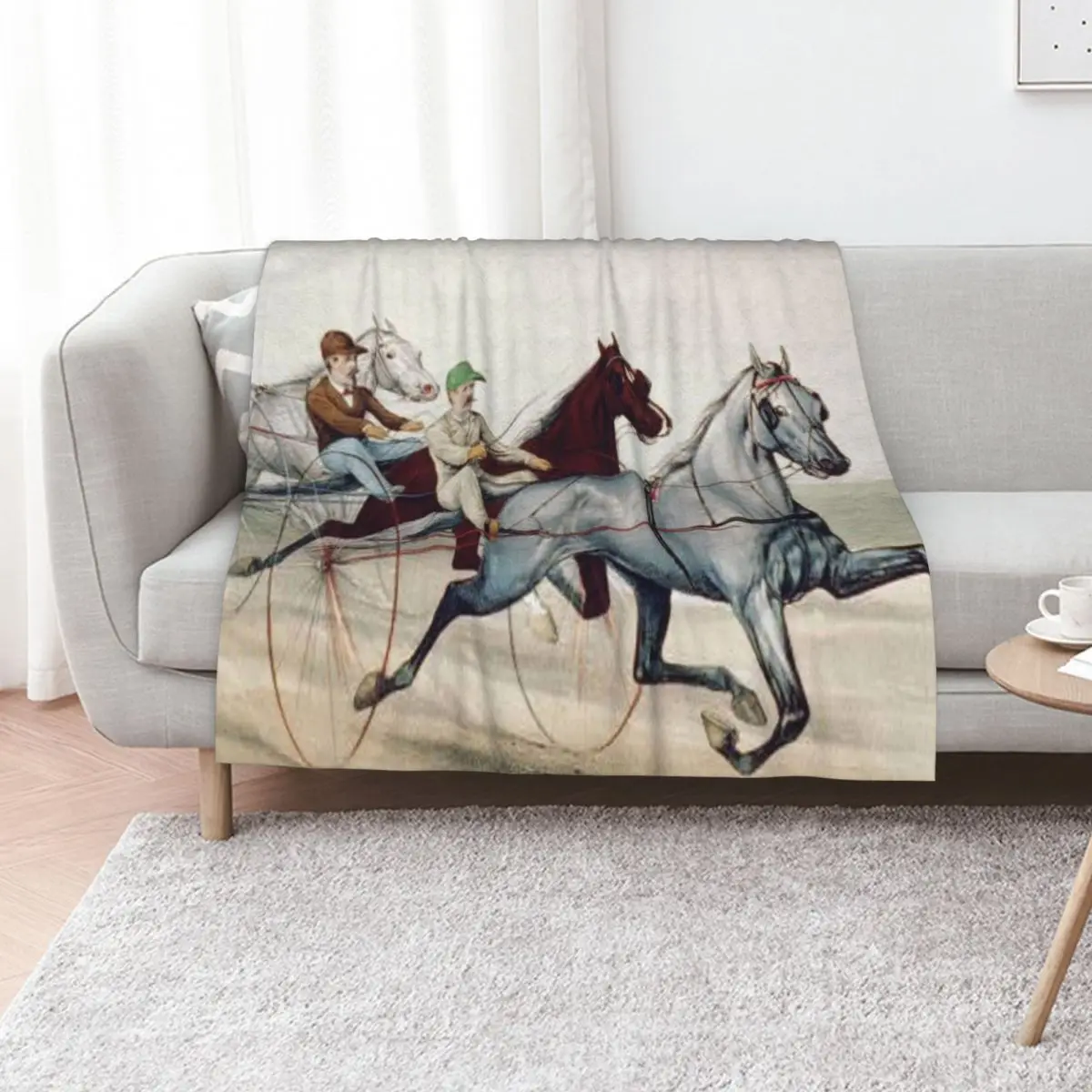 Harness Racing Throw Blanket Loose halloween Designers blankets and throws Polar Quilt Blankets