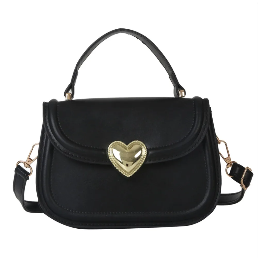 2024 nuova borsa da donna in pelle PU Fashion heart Lock borsa a tracolla con patta Tote