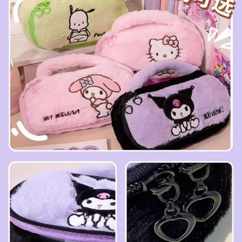 Sanrio Hello Kitty astuccio cartone animato carino ad alta capacità portatile KT Cat Anime Kawaii astuccio ragazze regali di festa