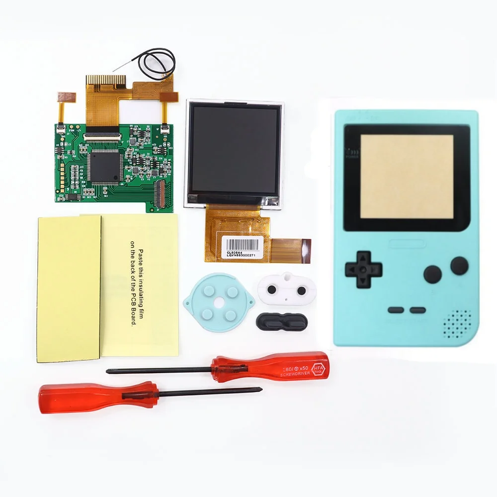 2.2 inch 8 Colors Changing Image GBP BackLight LCD Replacement Mod Kits HighLight Kits for GameBoy Pocket Console