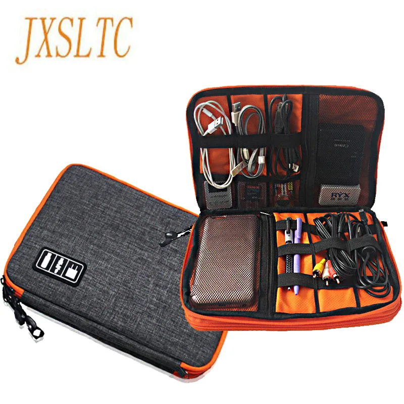 

JXSLTC New Data Cable Travel Bag Practical Earphone Wire Bag Power Line USB Flash Disk Case Digital Accessories Bag A-332