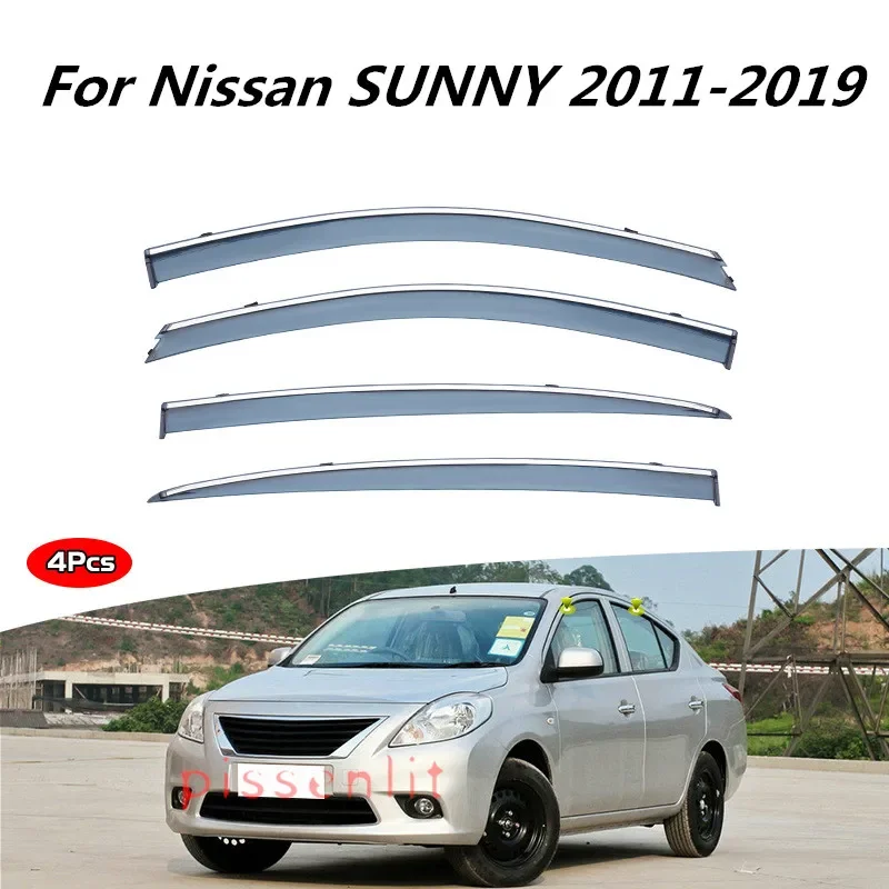 

Для Nissan SUNNY 2011-2019 аксессуары оконный козырек вентиляционные шторы дверной козырек вентиляционные шторы вентиляционный козырек яркая полоса внешняя отделка хром