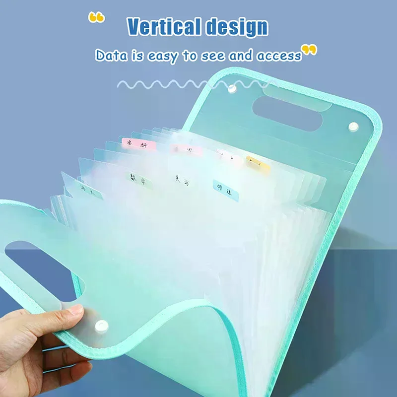 

Портативные папки-органайзеры на 13 отделений формата А4, цвета макарон, для документов, для класса, офиса, дома