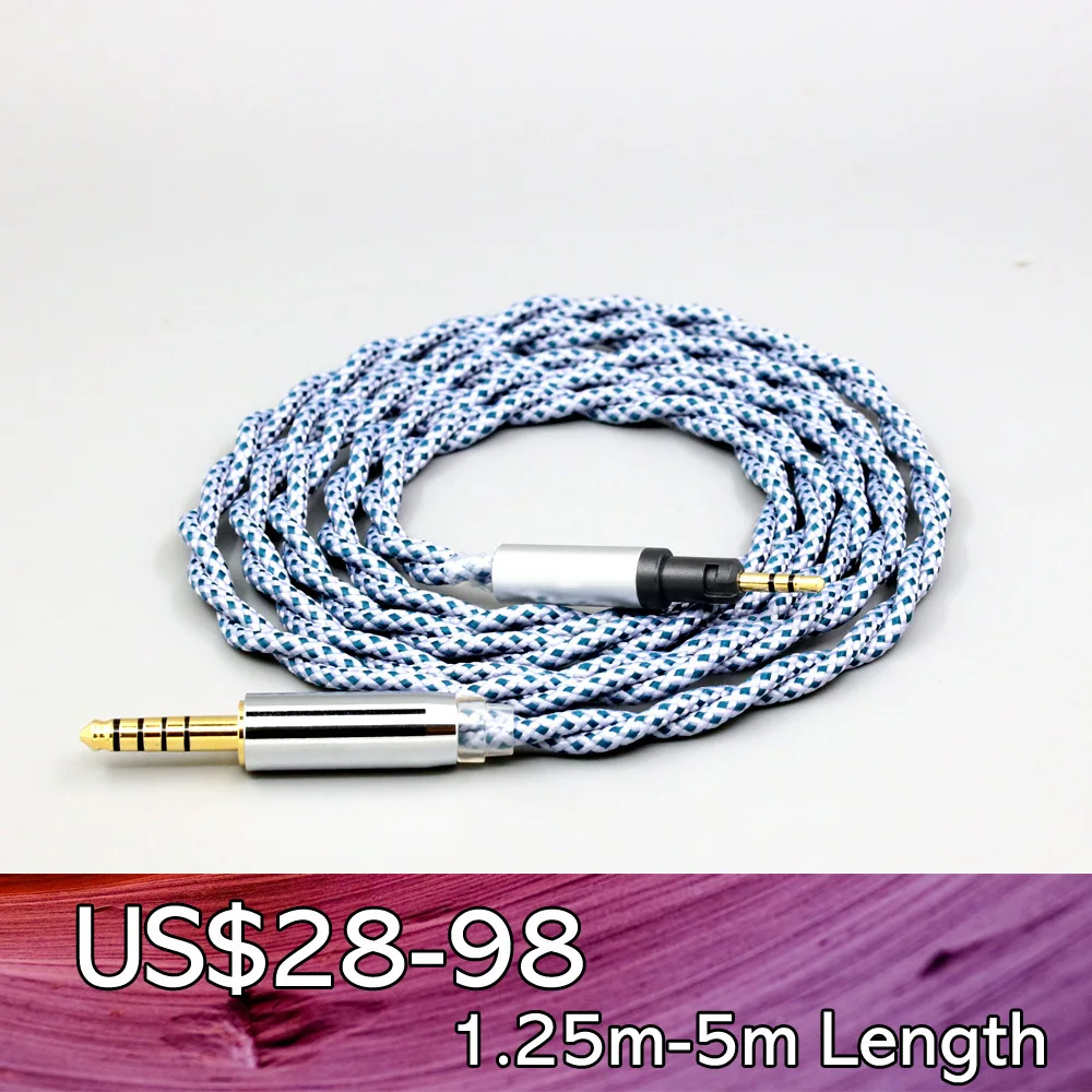 

99% Pure Silver Mix Graphene OCC Shielding Earphone Cable For Austrian Audio Hi-X15 Hi-X65 Hi-X50 X55 Headphones LN008666