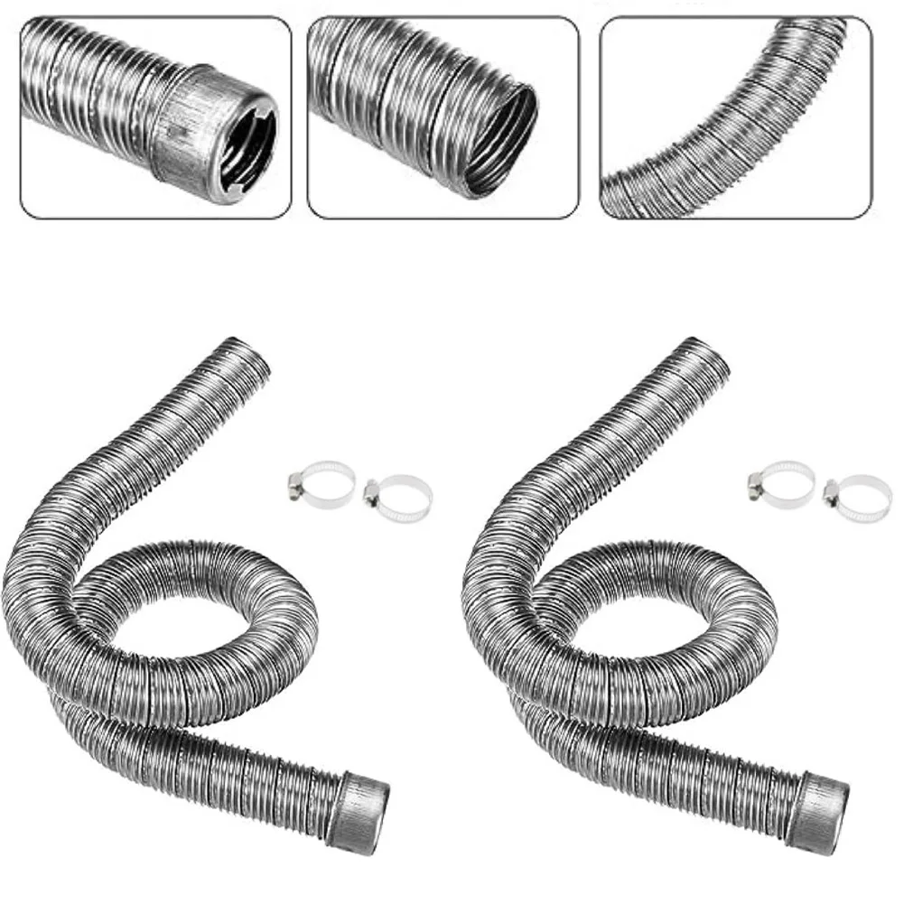 

Parking Heater Installation Diesel Exhaust Pipe Stainless Exhaust Hose Stainless Steel Rust Resistant 24mm Inner Diameter