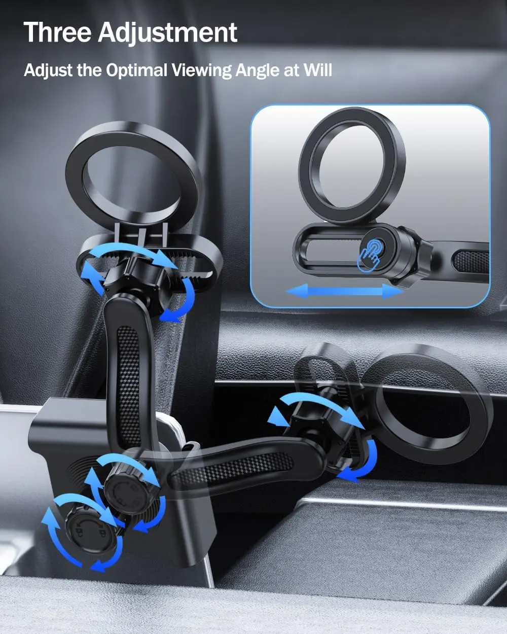 حامل هاتف، لحامل هاتف السيارة المغناطيسي MagSafe لطراز Tesla 3 Model Y، مناسب لجميع الهواتف، ملحقات Tesla Model 3/Y