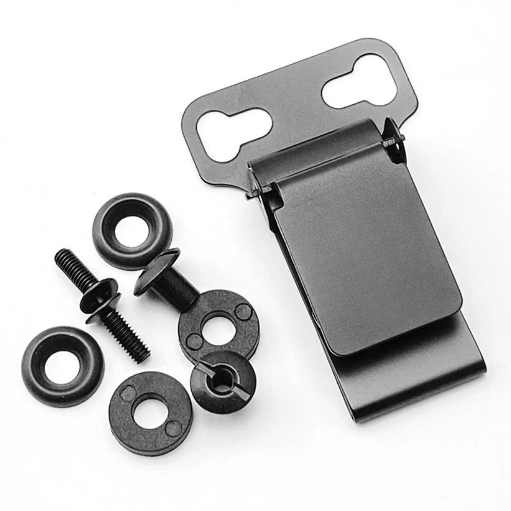 Knife Sheath Belt Clip Kit Metal Waist Clip with Complete Screws Gaskets Set for K‑Sheath Fixed Blade Knife EDC Carry Accessory