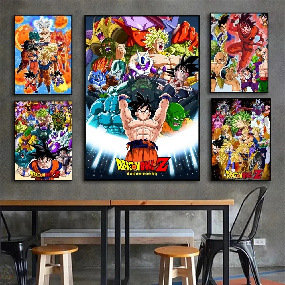 1pc Anime Dragon Ball Son Gohan Vegeta Poster Poster Stickers Art Wall Murals Game Room Decor Gifts Kawaii HD Painting Cat Cars