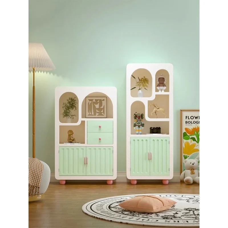 Color cabinet, cream style, simple entry, wall storage, bucket cabinet, living room display cabinet, bedroom decoration cabinet