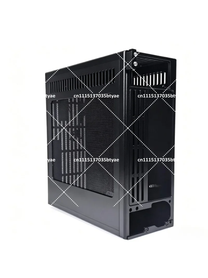 V4.1 black ZS-D2/ITX semi-high knife card computer chassis, version V4\ 4.9L volume, all aluminum chassis
