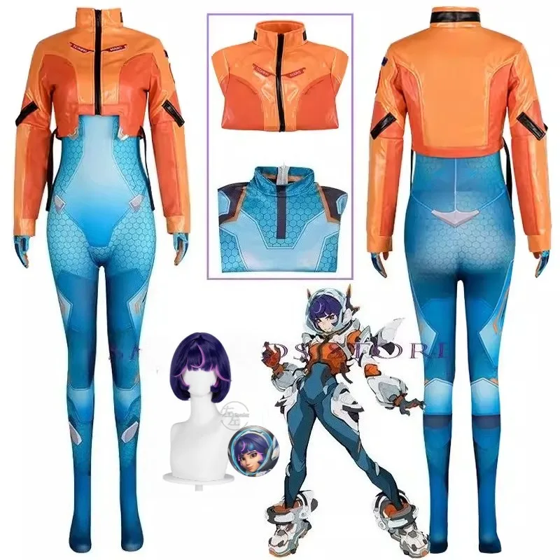 

Jumpsuit Bodysuit Cosplay Costume Juno Magical Girl Anime Stage Performance Outfit Full Set for Women Halloween Party