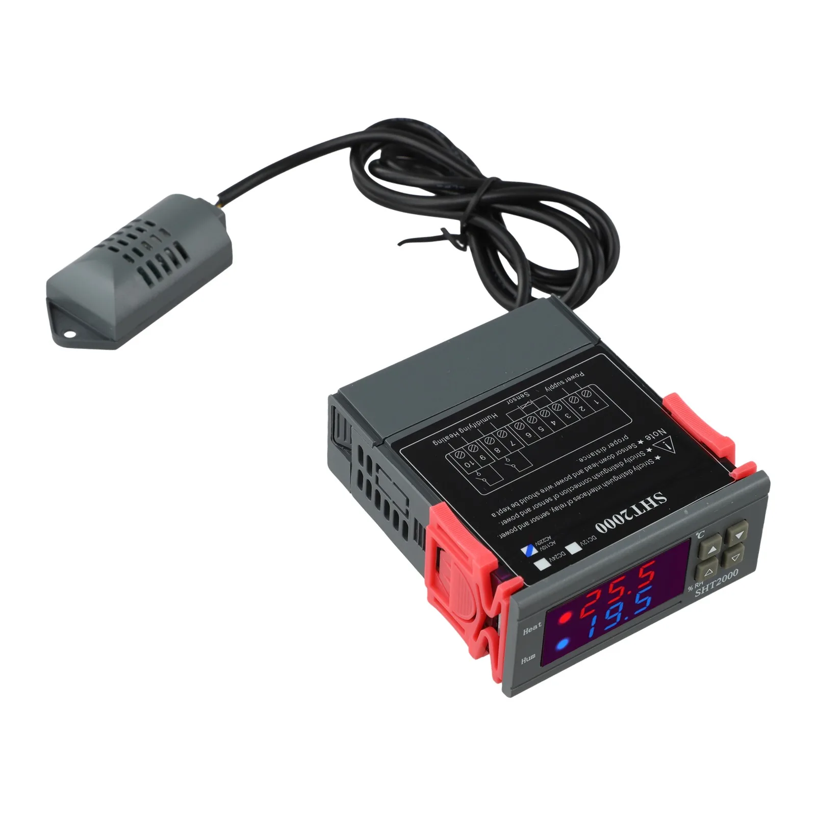 조정 가능한 습도 설정 디지털 온도 컨트롤러 공기 품질 관리 사용자 친화적인 온도 조절기 인터페이스