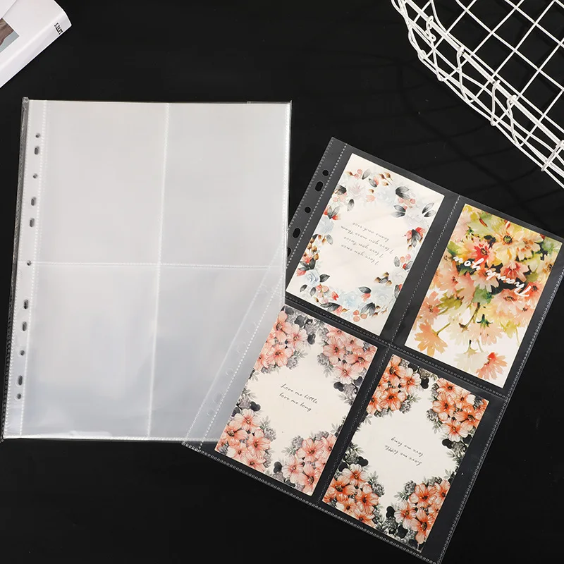 10PCS/Set Card Album Pocket Replacement Inner Page Collection Album Collection Card Album Binder Album Transparent Storage Page