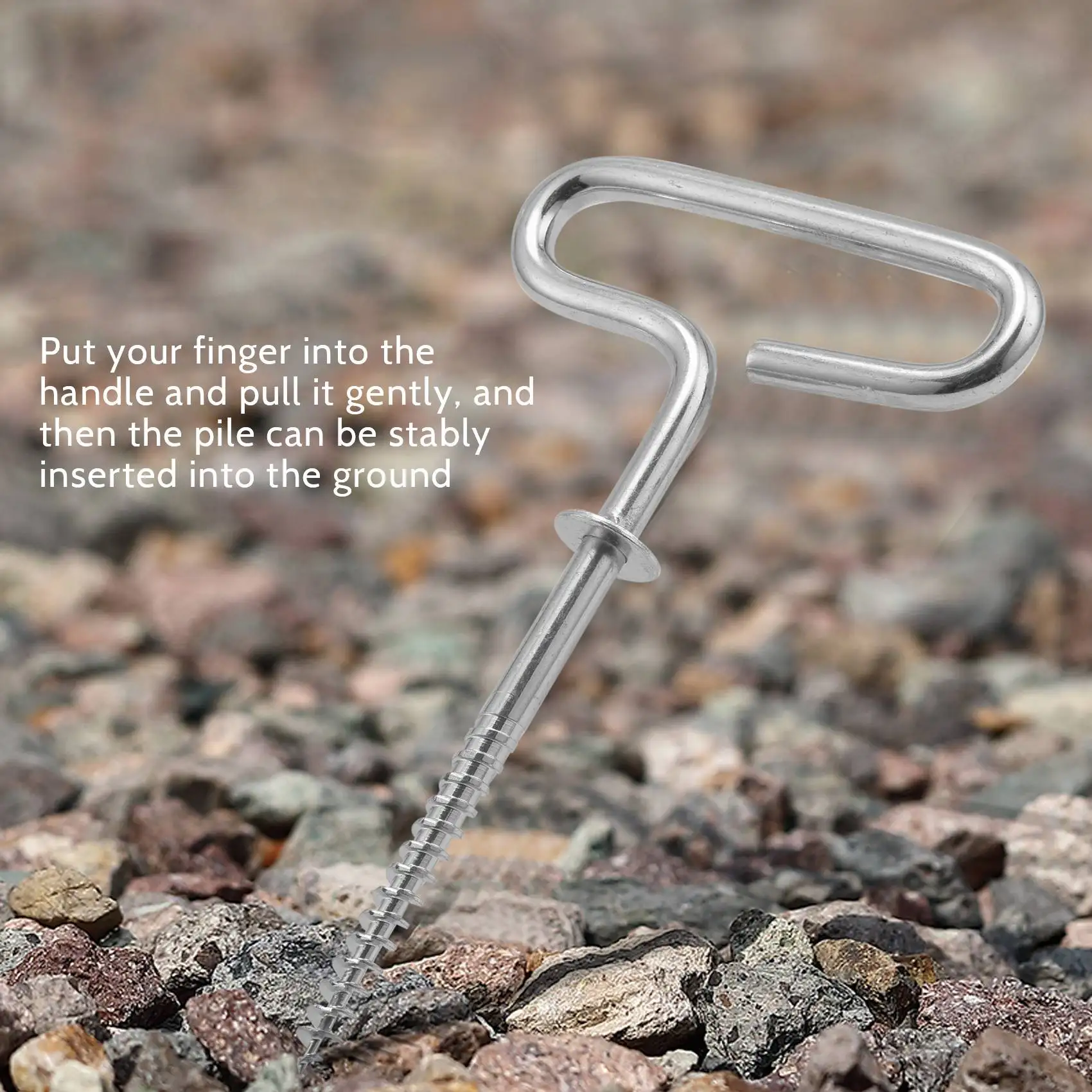 

AED4-Ice Fishing Shelter Anchor Ice Shanty Anchor Outdoor Camping Tent Threaded Tent Peg Winter Steel Ice Tent Accessories