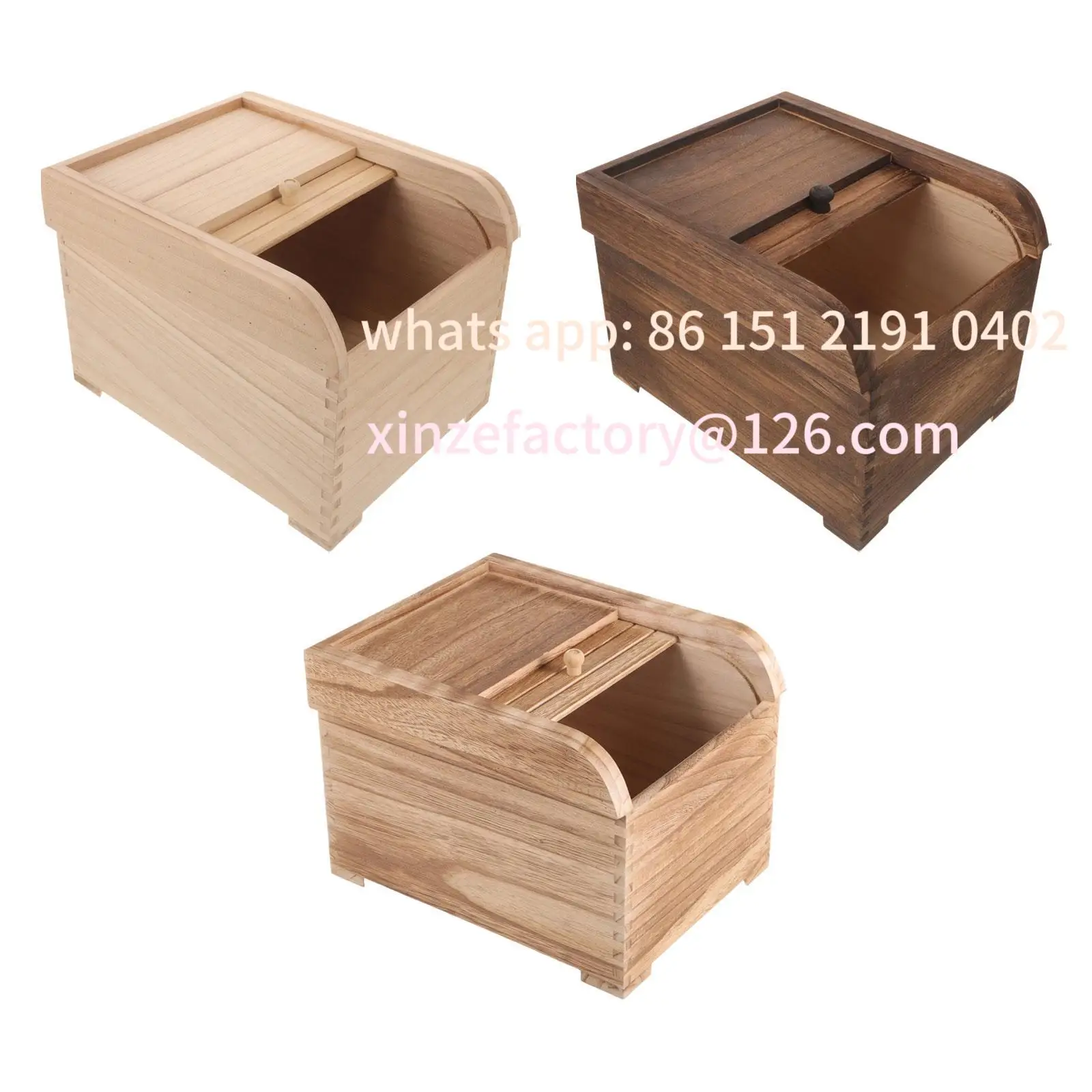 

Customizable przechowywania ryżu Pojemnik do przechowywania na sucho Pojemnik do ryżu Dozownik do ryżu Drewniany poj