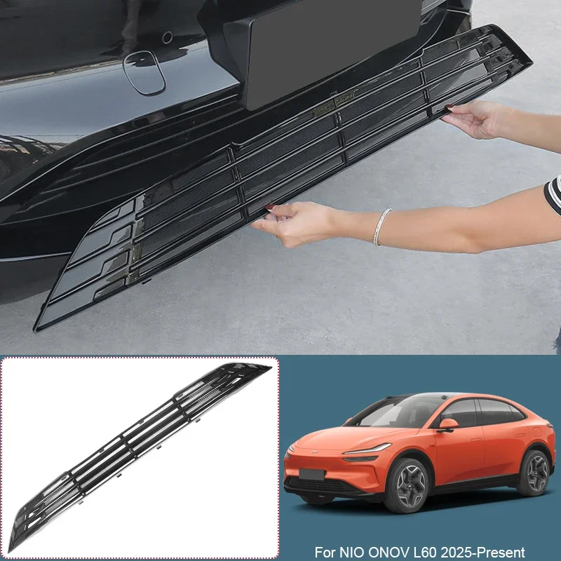 ABS Car Modify Front Buckle Insect Proof Net Auto Front Bumper Center Intake Grille Cover Accessory For NIO ONOV L60 2025-2027