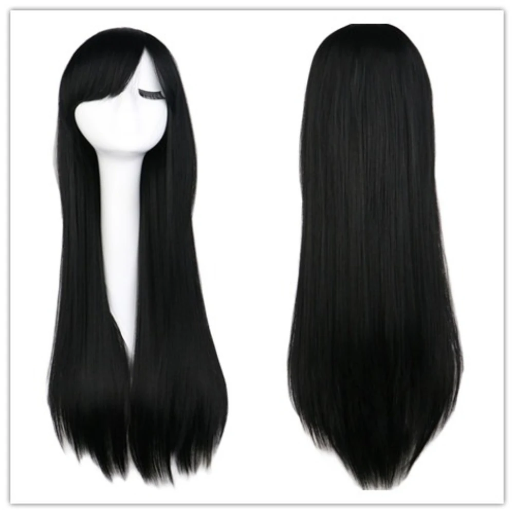 Mira Royal Detective Black Long Straight Black Cosplay Wigs Anime with Cosplay Wigs Princess Party Role Play Wigs