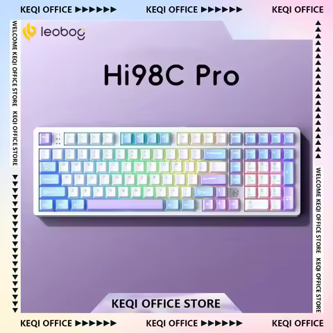 New LEOBOG Hi98C Pro Mechanical Keyboard 3Mode 2.4G Bluetooth Wireless PBT Keycaps Gaming Keyboard Customized PC Gamer Gifts