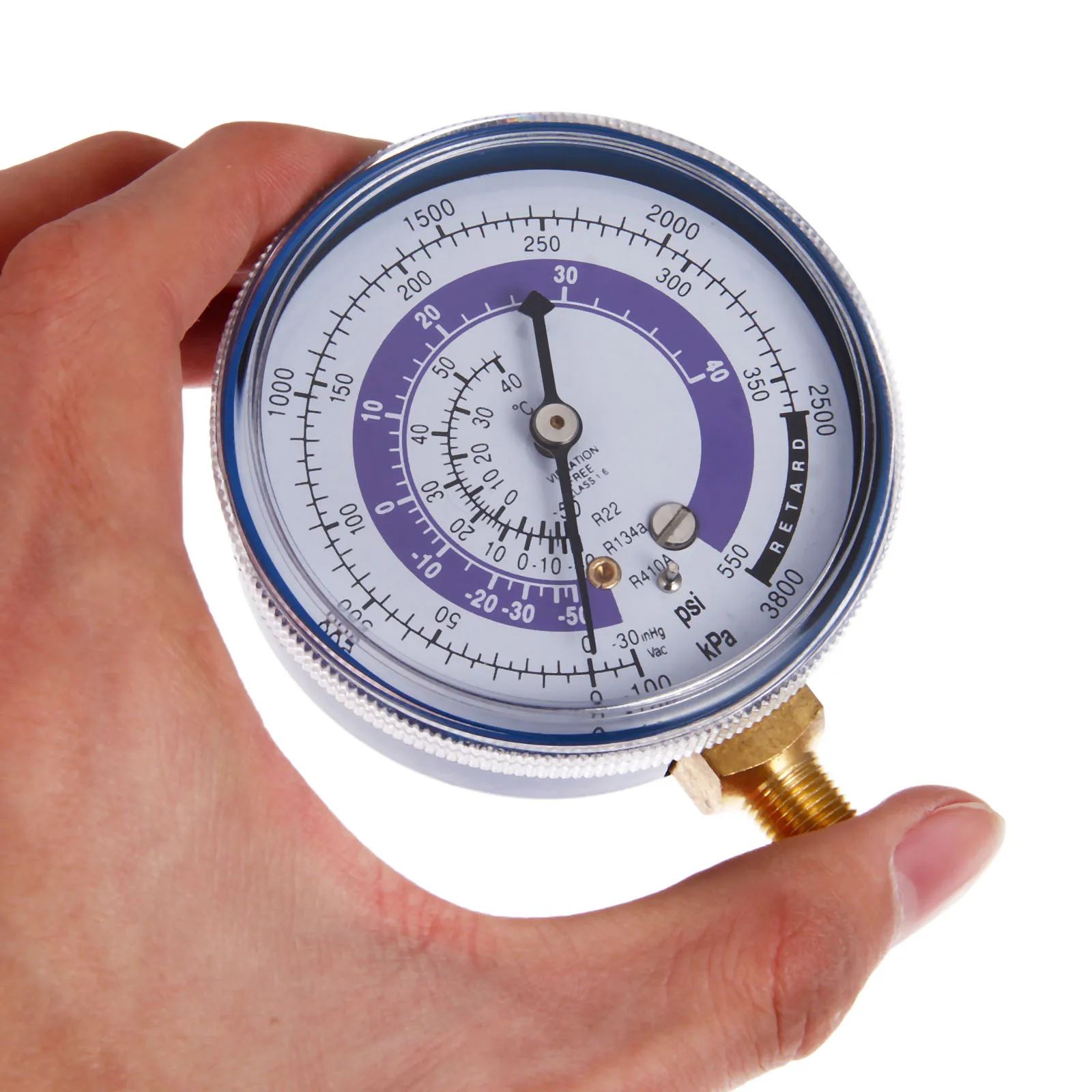 1 set Air Conditioner Refrigerant Low and High Pressure Gauge 70mm/2.7inch for R410A R134A R22 PSI PA AC Pressure Gauges