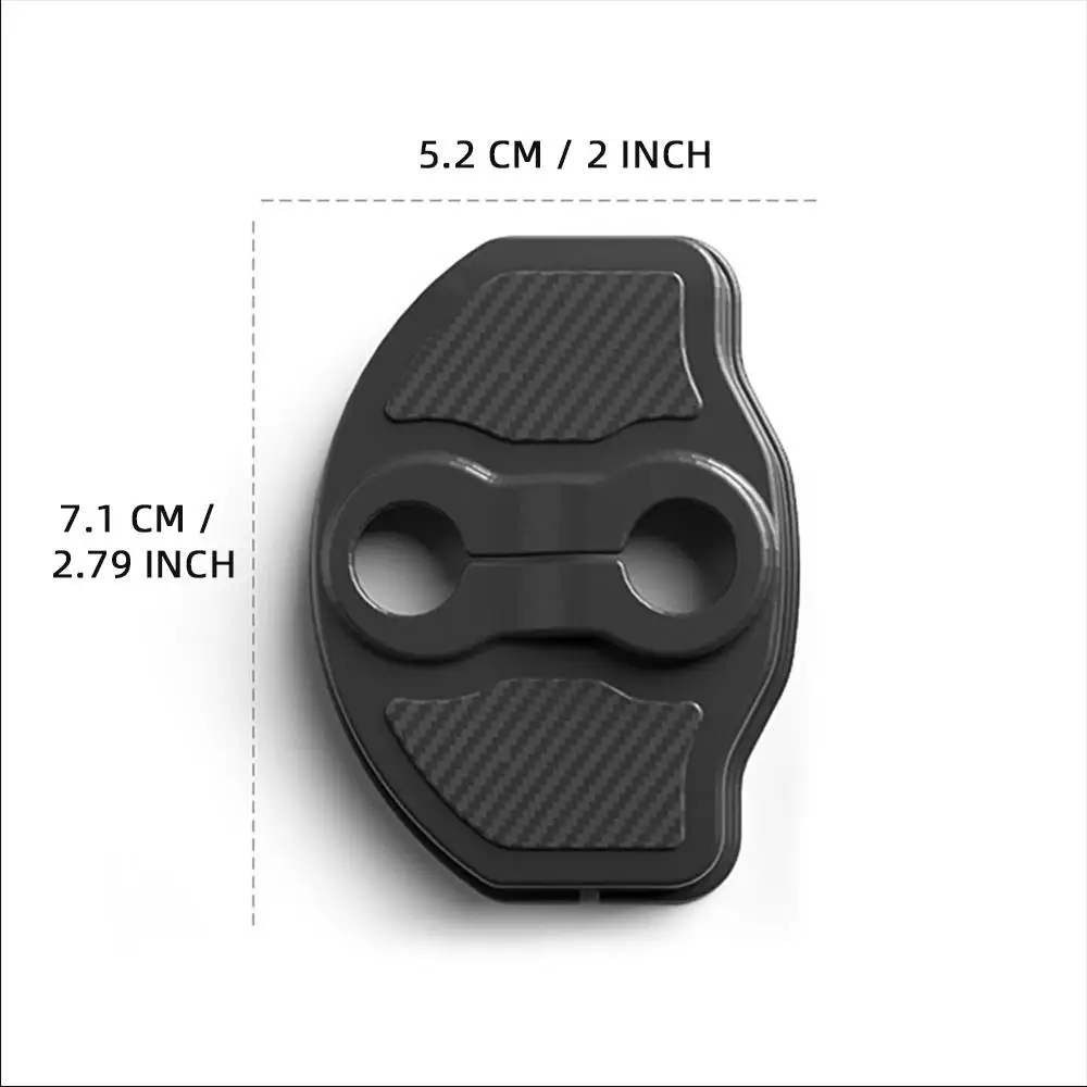 For Tesla Model Y/Juniper Model 3/Highland 2019-2025 2026 ABS Door Striker Cover with Hinge Carbon Edition Door Lock Protector