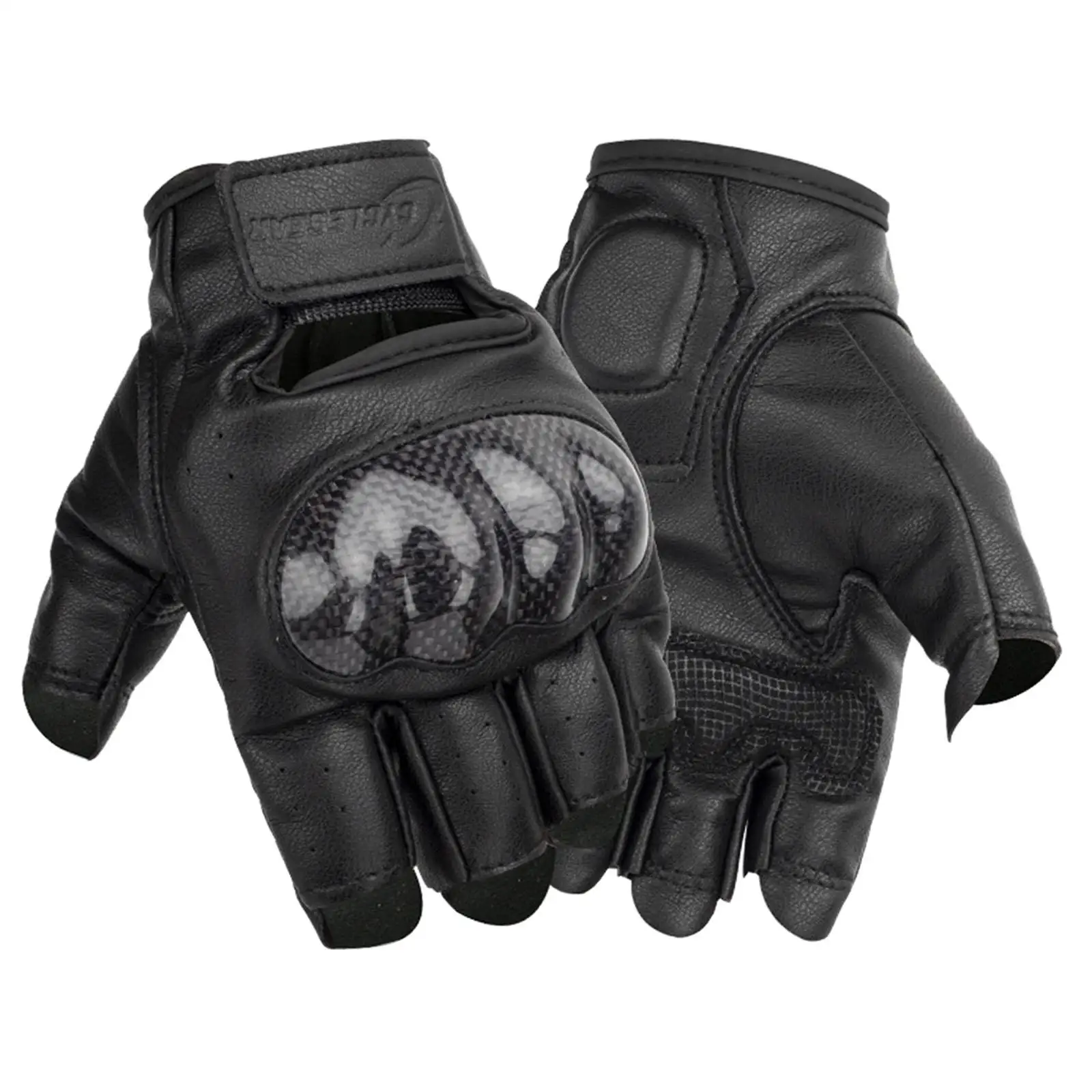 Motorcycle Gloves Half Finger Hard Knuckle Protection Breathable Fit for Driving Exercise Motocross Outdoor Sport Workout