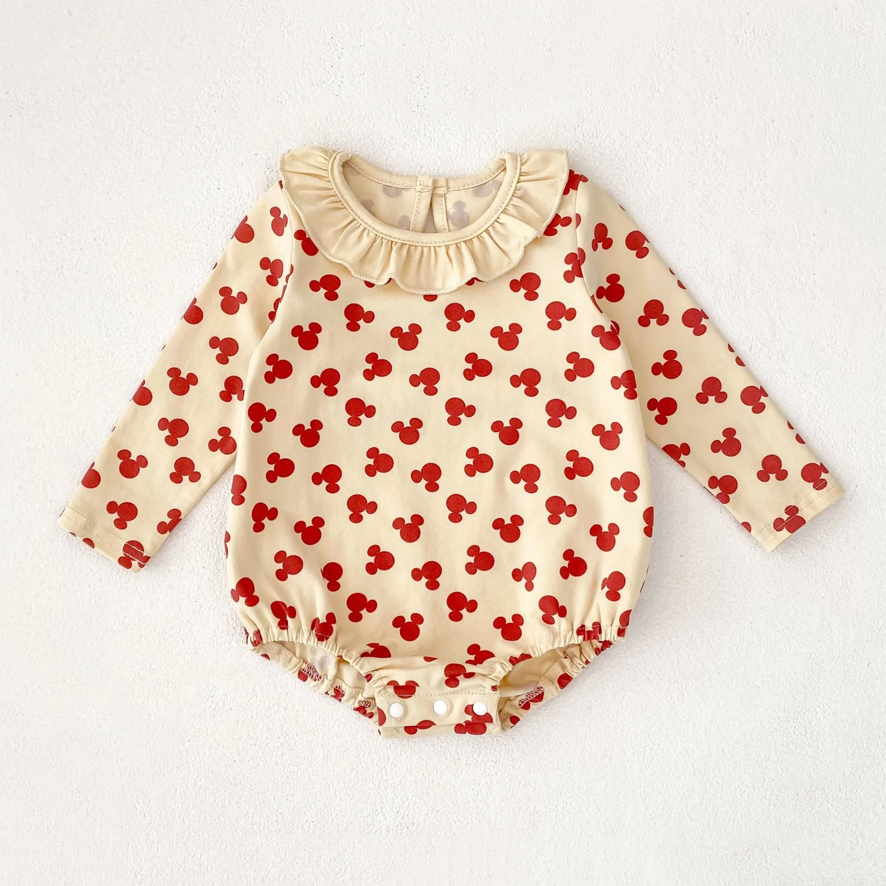0-24M Newborn Kid Baby Girl Clothes Heart Print Princess Girl Romper Elegant Long Sleeve Cute Sweet Bodysuit Autumn Outfit