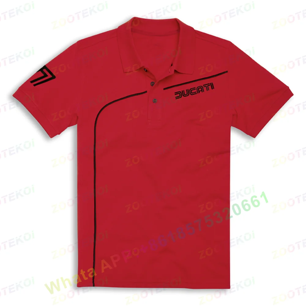 2023 Moto For DUCATI PRAMAC Racing Team Polo Shirt Button Lapel Men's Motorcycle Polyester Summer Quick-dry Breathable Do Not