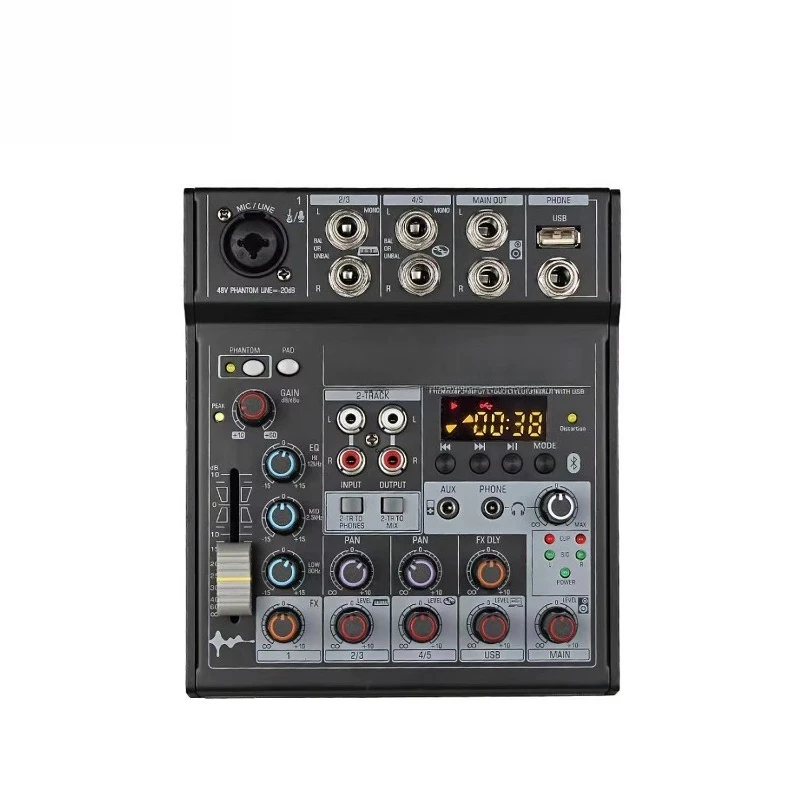 

Outdoor Sound System 4-Channel BT Integrated Mixer DJ Controller