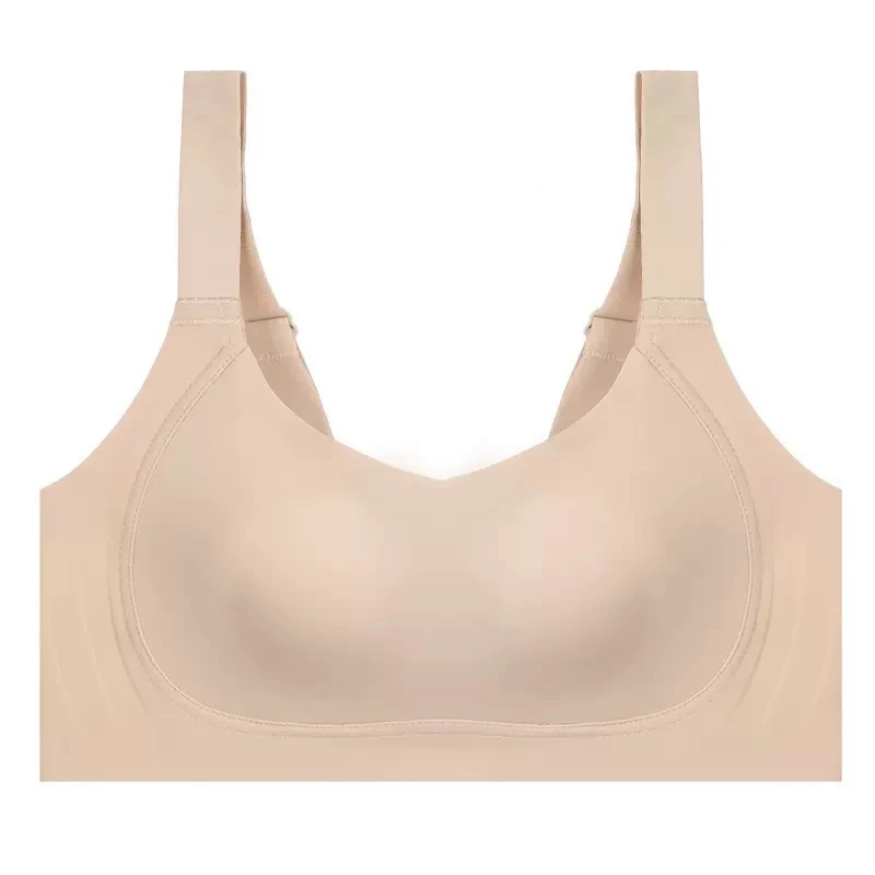 KUCLUT Size Comfortable Traceless Breathable Bra for Women with Wide Shoulder Straps Steel Ring Free Supportive Thin Underwear 5