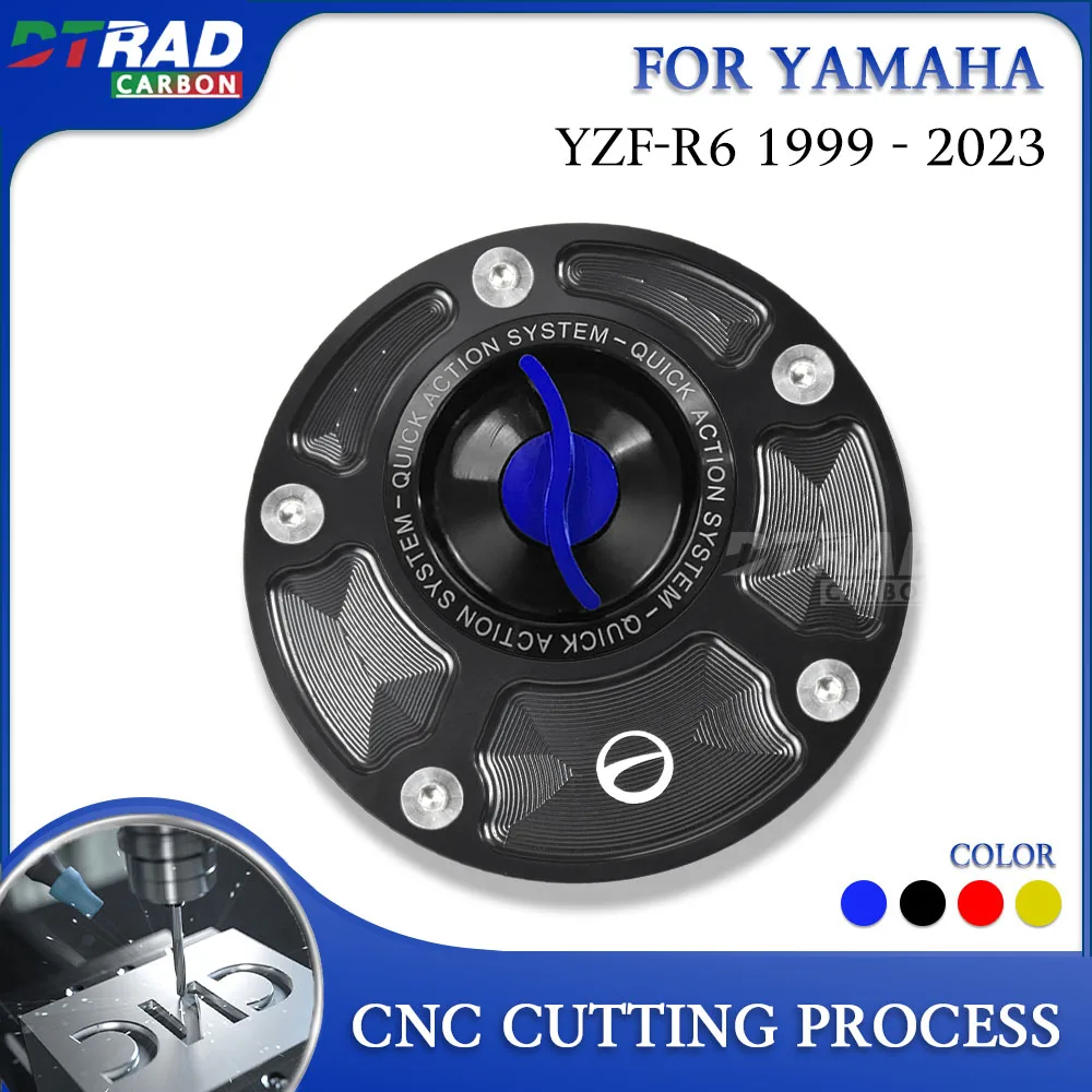 

For YAMAHA YZF-R6 YZFR6 1999 - 2023 YZF R6 Accessories Fuel Tank Cap CNC Aluminum Alloy Open Without Key Gas Tank Cap Conversion