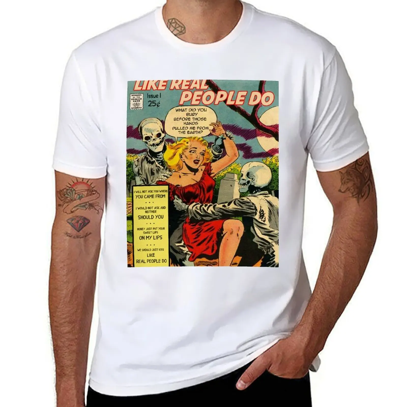 

Like Real People Do - Hozier Retro Comic T-Shirt man t shirt cotton funny t shirts man T-Shirt