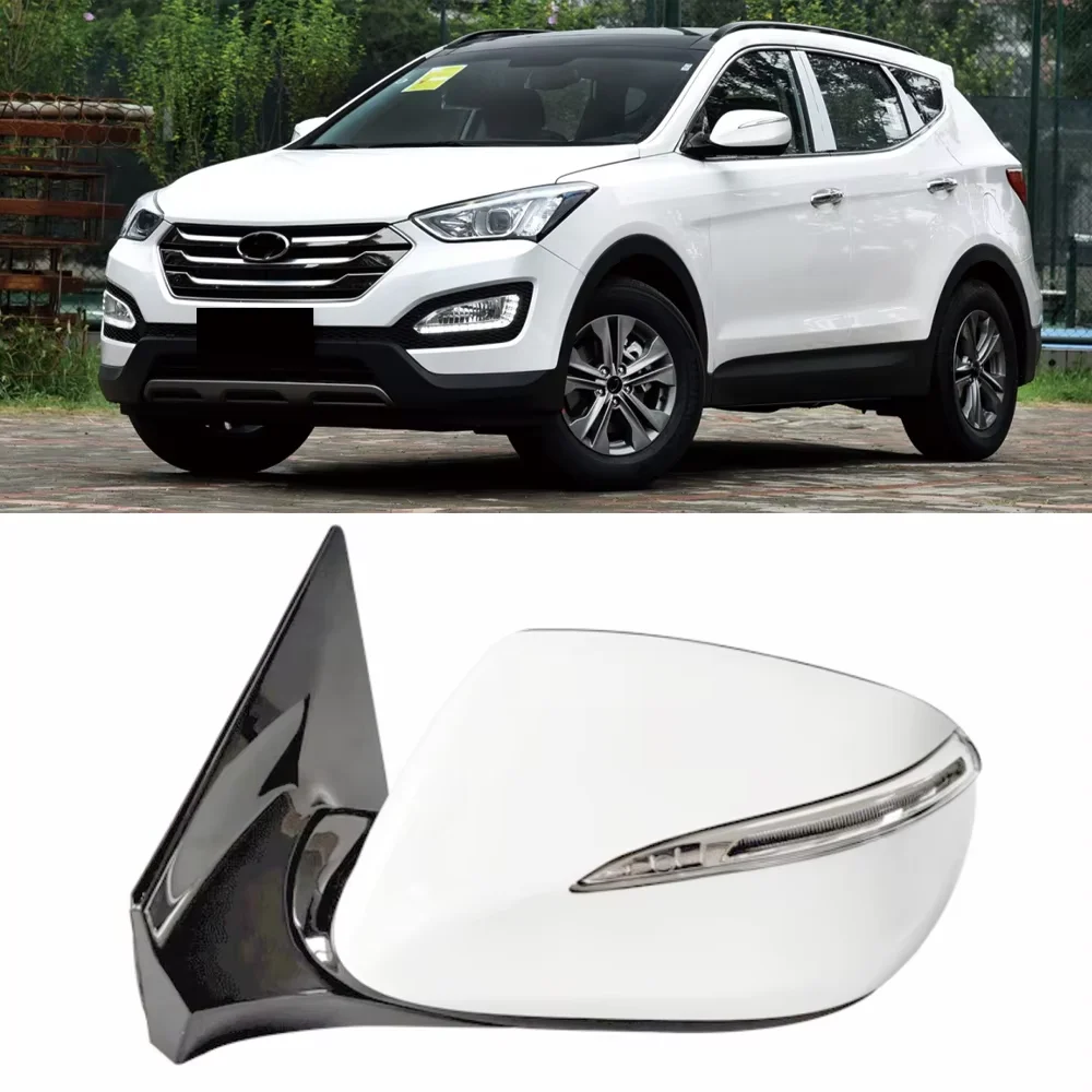 

Kamshing 8/10/14 провода автоматическое внешнее зеркало заднего вида в сборе со светодиодной подсветкой поворота для Hyundai Santa Fe Santafe IX45 2014 2015 2016