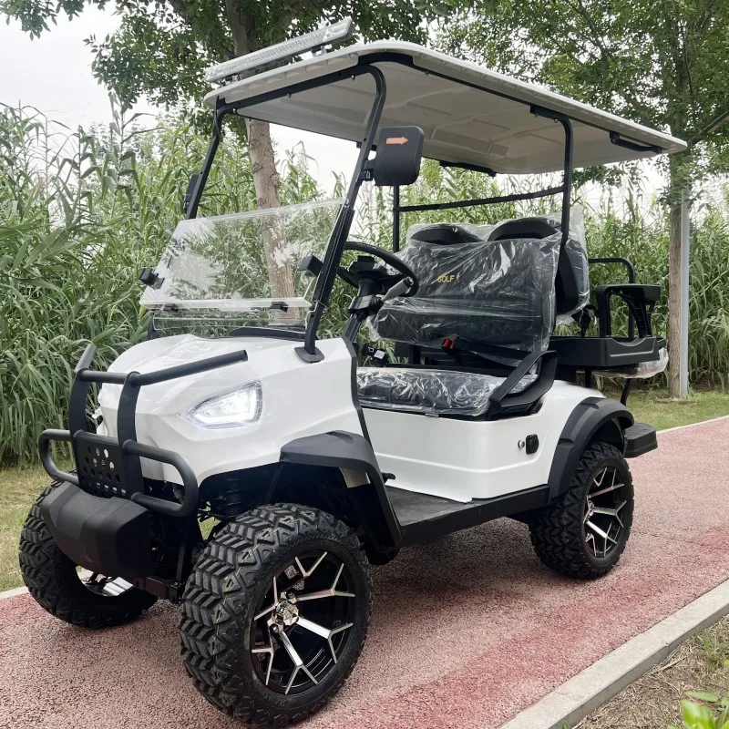 Custom 2 4 6 8 10 Seater Lithium Batteries Folding Seat Golf Carts 48 Volt 4x4 Golf Factory Direct Chinese Electric Golf Buggy