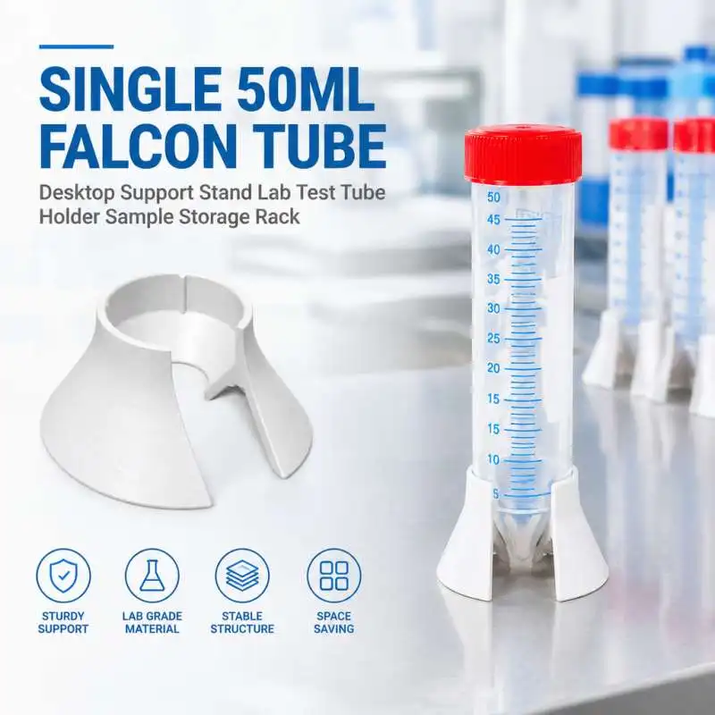 Single 50mL Falcon Tube Desktop Support Stand Lab Test Tube Holder Sample Storage Rack