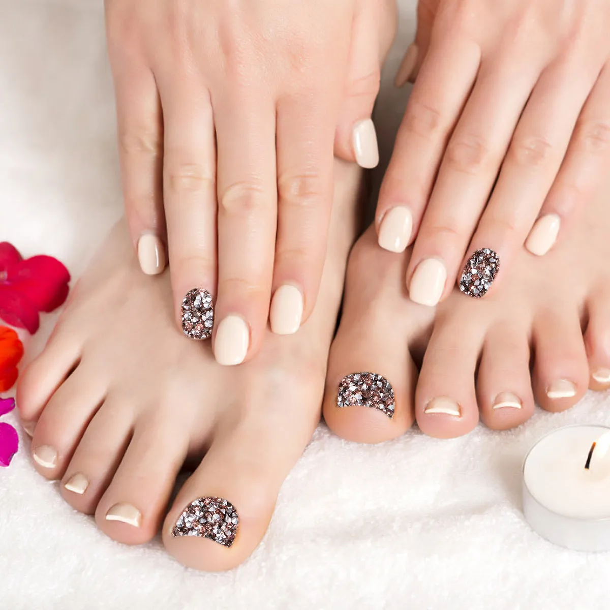 

4Packs Manicure Rhinestones Micro Zirconium Nail Art Mixed 4 Colors Multi-Purpose DIY Nail Decorations Phone