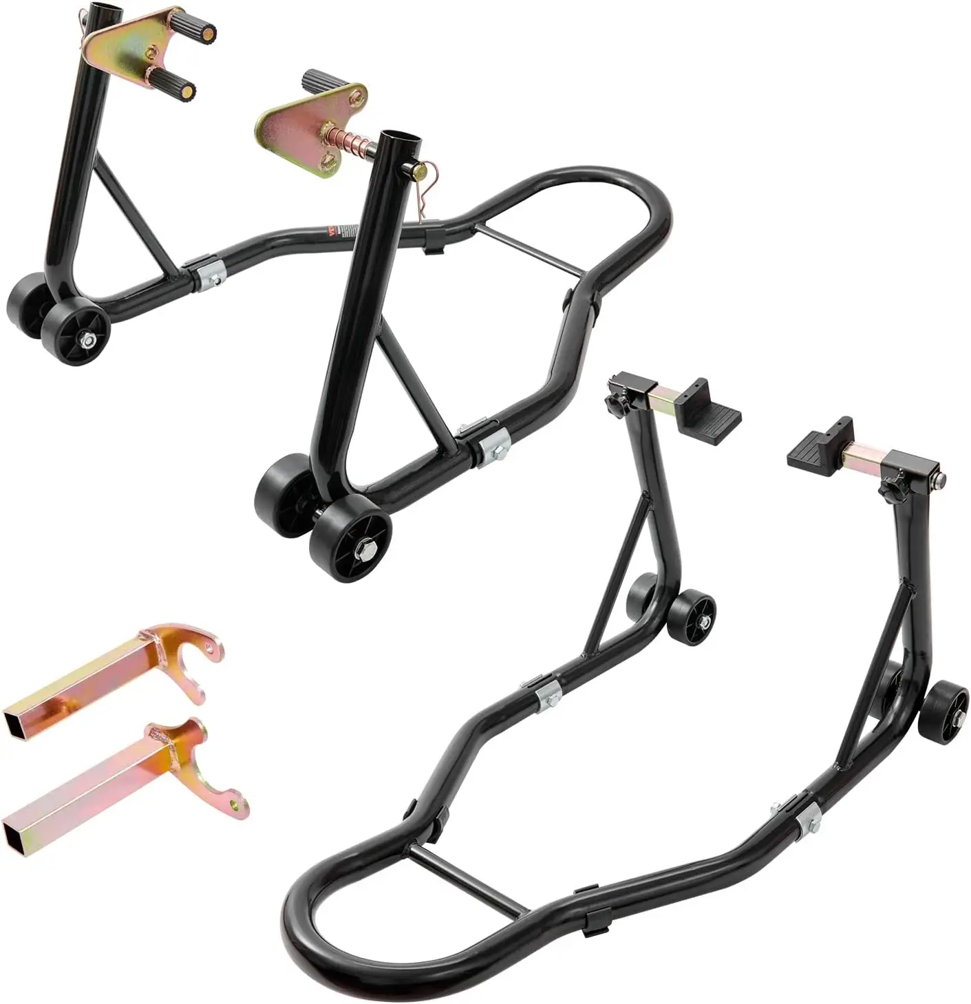 

Motorcycle Stand Lift, 850lbs Front Rear Combo Stand Lift Stand, Front Wheel Fork Stand, Rear U+L Fork Swingarm Spool Stand
