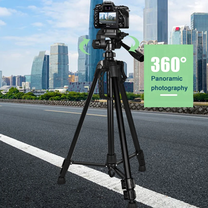 55inch Universal Tripod Stand for Phone Camera Binoculars SLR Telescope Fishing Lights and Beauty Lamp Photography