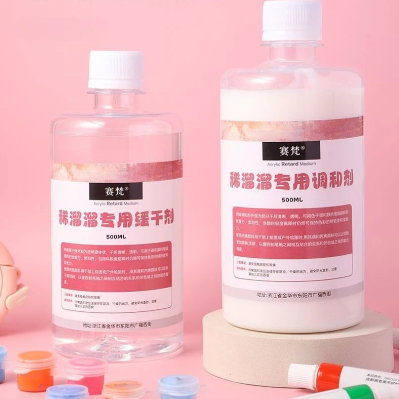30ml/100/500ml Acrylic Blender Drying Agent Easy To Store for DIY Digital Paintings To Improve Transparency and Fluidity