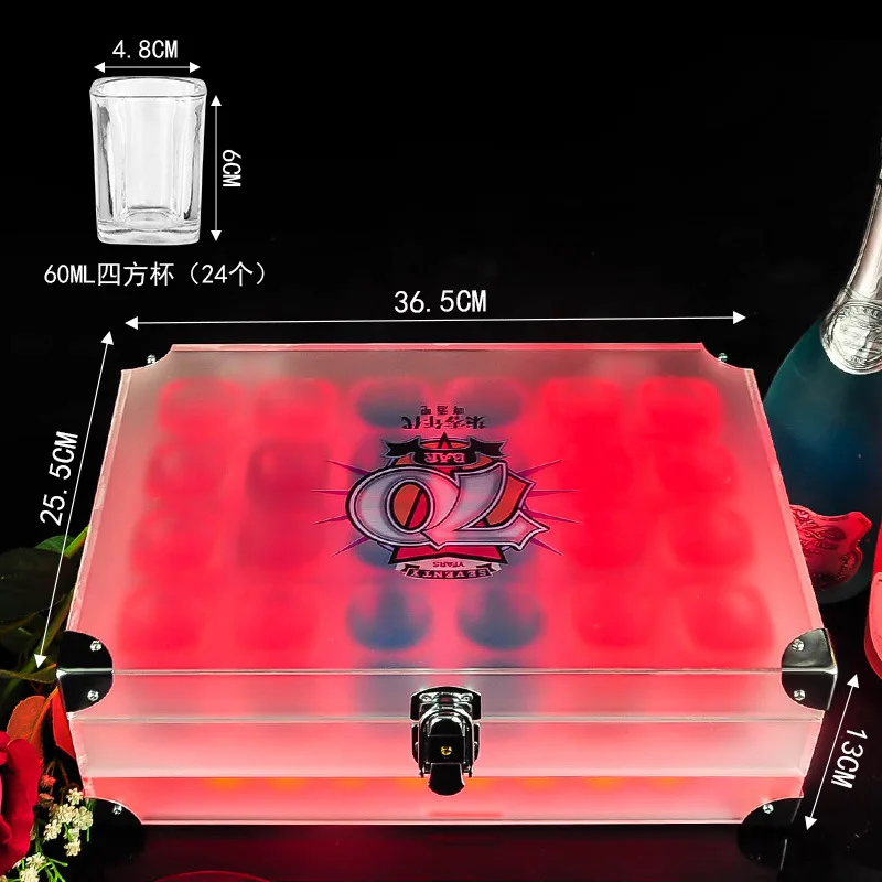 LED-verlicht glazen bekerrek Commerciële cocktailhouder Bar Displaystandaard Duurzame bierglasorganizer voor KTV-nachtclubs