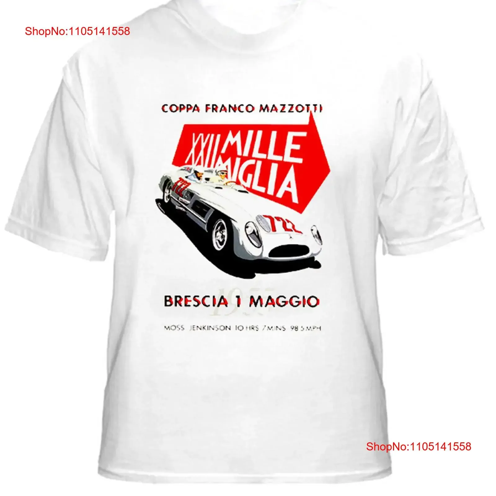 XXII Mille Miglia Italian Race футболка винтажная стильная мужская мода растягивающийся топ для повседневной носки удобный