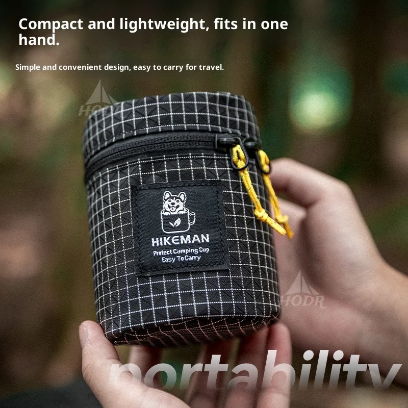 [HODR] Dyneema Sac de rangement pour tasses en titane pour tasses de 200 à 450 ml, ultralégères, légères, résistantes à l'eau, équipement de camping et de randonnée