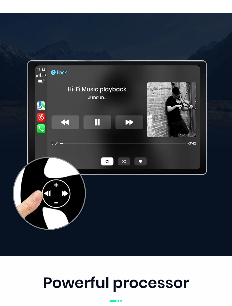 Junsun 11,5 Zoll QLED Touchscreen Universal-Autoradio, kabellos, für Apple CarPlay, Android Auto, Stereo-Multimedia-Videoplayer, intelligente Fahrzeugsysteme, 2-DIN-Autoradio, Head Unit, GPS-Navigation, BT, 4G, WLAN, 8-Kern-Prozessor, FM, AM, DSP, RDS, SWC, DAB – Detail 24