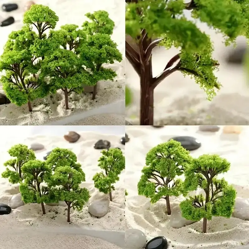 4CM-12CM Model Tree ABS Plastic Plant Materials For HO N OO Scale Building Sand Table Scene Layout Diorama Kits 5Pcs/Lot