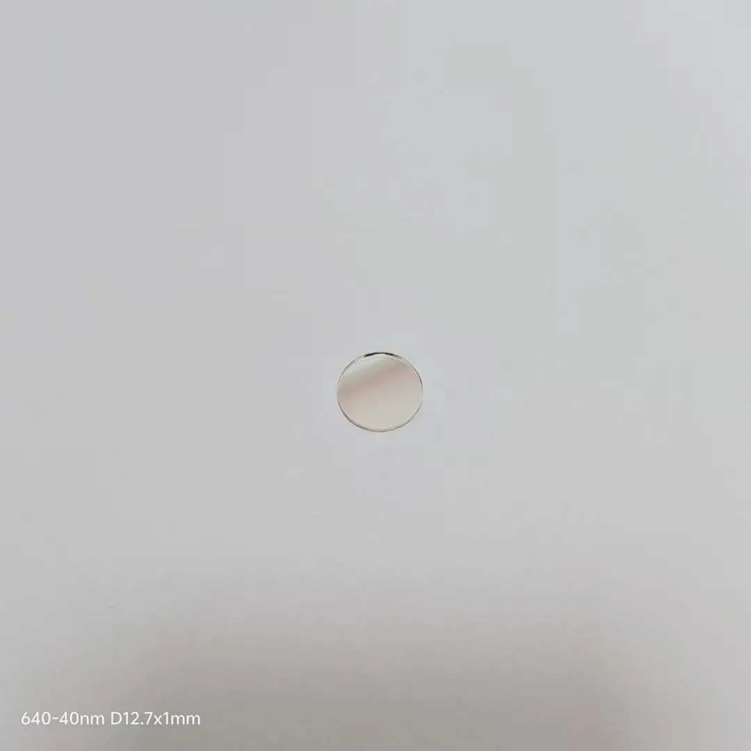 Diamètre de taille 12.7mm et épaisseur 620nm de 1mm au NBP640-40nm en verre étroit de filtre de passe-bande du centre 640nm de 660nm