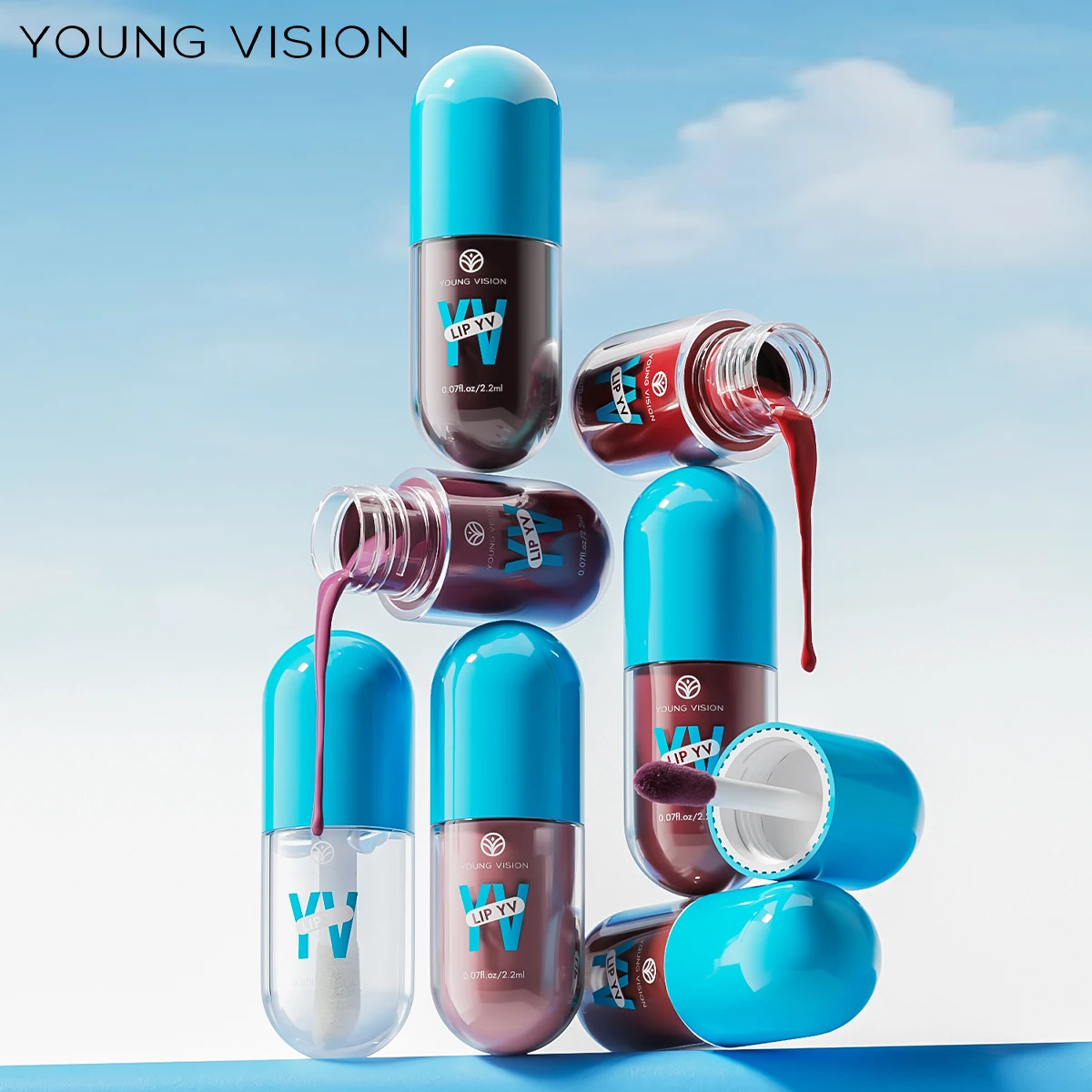 YOUNG VISION 3 colors/kit moisturizing lip glaze of long-lasting lightweight non-sticky lip gloss mini set