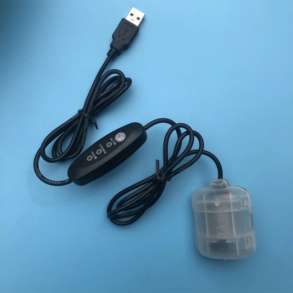 DC5V USB Charger Vibrating Motor 3 Speed Regulator 3000-4500RPM Massage Motor Frog Breeding Vibration Motor with 1m Cable